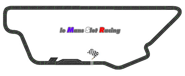 Plan du circuit des 24 heures du Mans par Le Mans Slot Racing