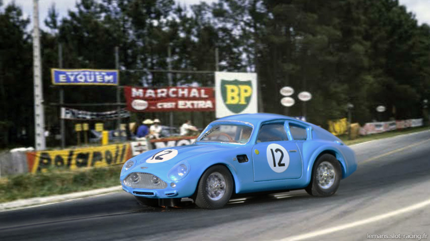 24 heures du Mans 1962 - Aston Martin DB4 GT Zagato #12 - Pilotes : Jean Kerguen / Jacques Dewes - Abandon