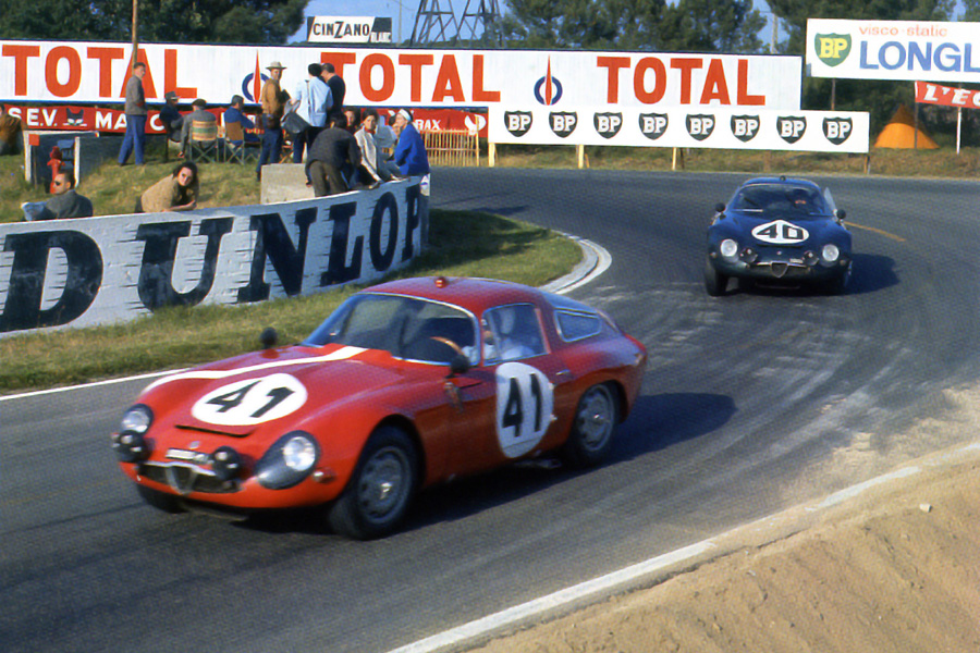 24 heures du Mans 1964 - Alfa Roméo Giulia TZ #41 - Pilotes : Giampiero Biscaldi / Giancarlo Sala - 15ème