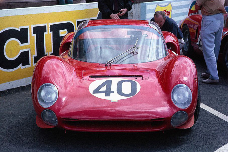 24 heures du Mans 1965 - Dino 166P#40 - Pilotes : Giancarlo Baghetti / Mario Casoni - Abandon