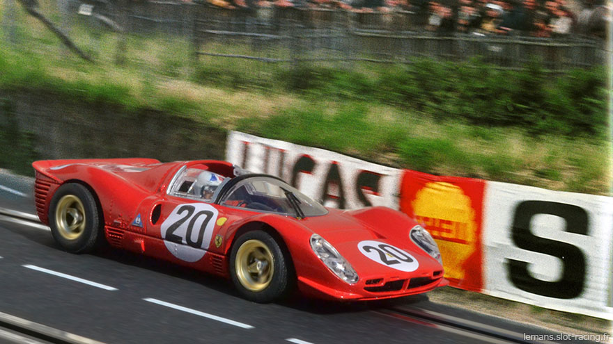 24 heures du Mans 1967 - Ferrari 330 P4 #20 - Pilotes : Chris Amon / Nino Vacarella- Abandon