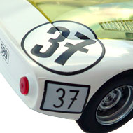 Porsche 906 - Détails de la décoration arrière