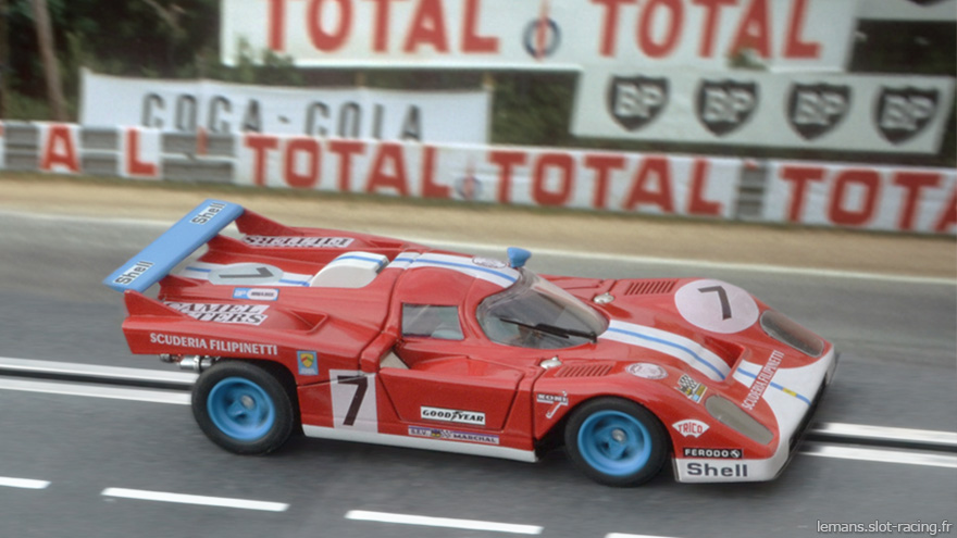 24 heures du Mans 1971 - Ferrari 512F #7 - Pilotes : Mike Parkes / Henri Pescarolo - Abandon