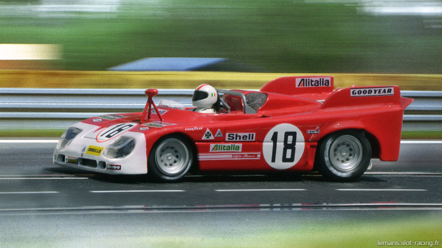 24 heures du Mans 1972 - Alfa Romeo 33TT3 #18 - Pilotes : Andrea De Adamich / Nino Vaccarella - 4ème