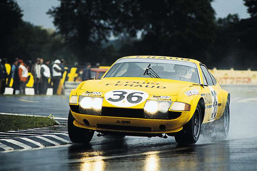 24 heures du Mans 1972 - Ferrari 365 GTB4 #36 - Pilotes : Derek Bell / Teddy Pilette / Richard Bond - 8ème