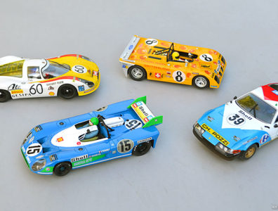 Matra 670 Le Mans Miniatures, Porsche 908 SRC, Lola T280 Sloter, Ferrari 365 GTB/4 Fly