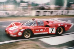 24 heures du Mans 1970 - Ferrari 512S #7 - Pilotes : Ronnie Peterson / Derek Bell - Abandon