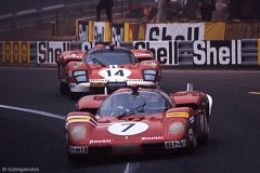 24 heures du Mans 1970 - Ferrari 512S #7 - Pilotes : Ronnie Peterson / Derek Bell - Abandon