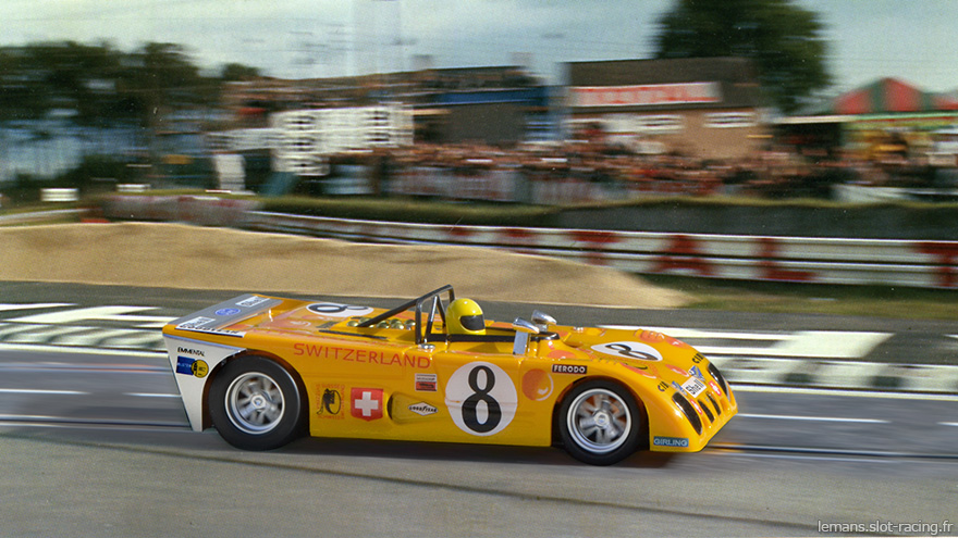 La Lola T280 Sloter n°8 des 24 heures du Mans 1972 Lola-T280-8-sloter