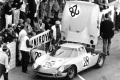 24 heures du Mans 1966 - Ferrari 250LM#28 - Pilotes : Gustave "Taf" Gosselin / Eric de Keyn - Abandon