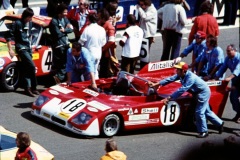 24 heures du Mans 1972 - Alfa Romeo 33TT3 #18 - Pilotes : Andrea De Adamich / Nino Vaccarella - 4ème